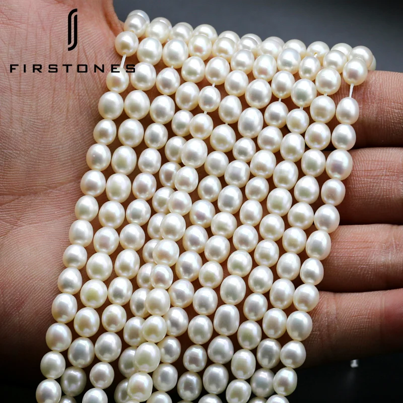 

Wholesale 5-6mm Rice Pearl AAA White Beads Bulk Strand Loose Real For Women Jewelry