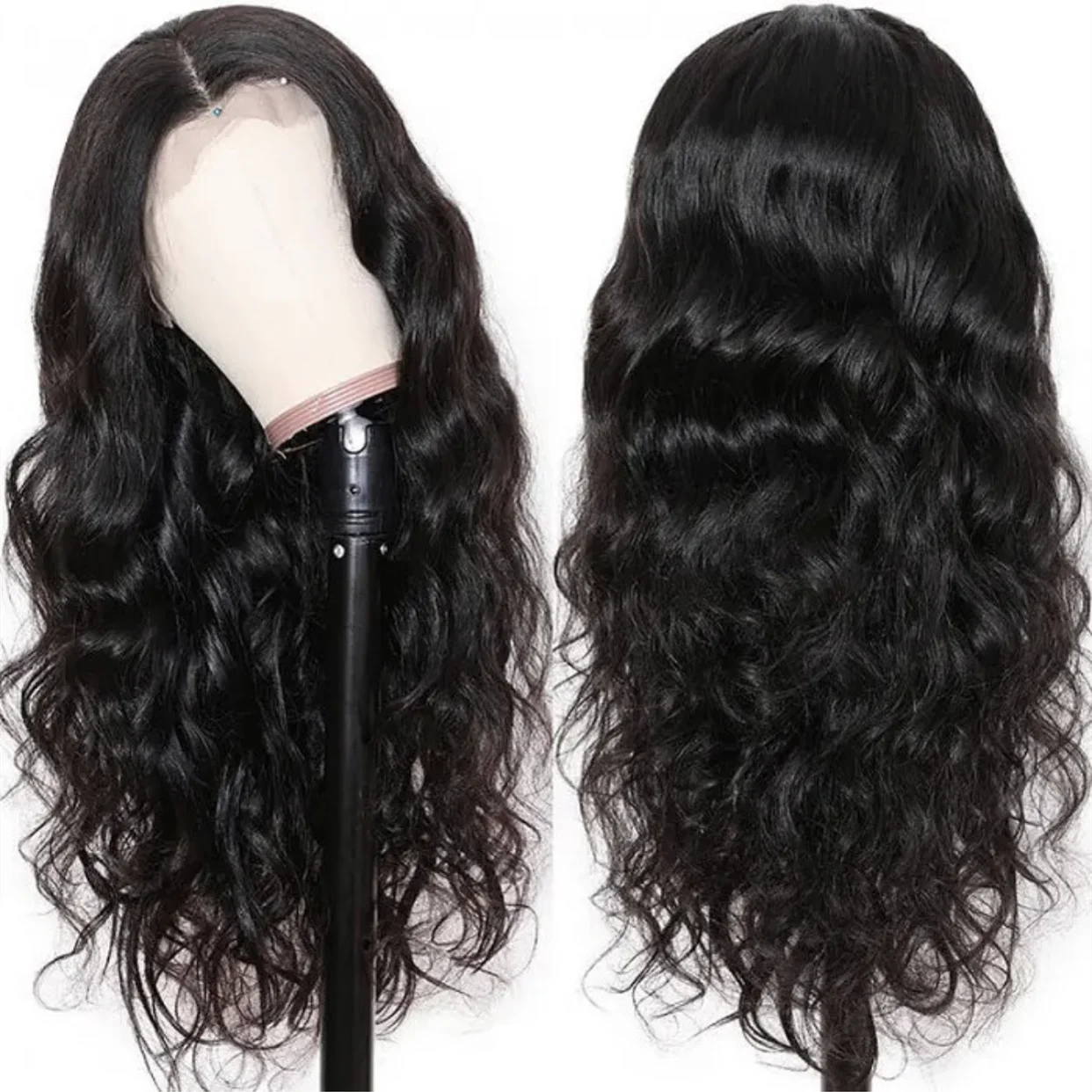 

China Natural Color Long Swiss Lace Straight Hair Wig For Black Women 100% Raw Indian Human Hair Lace Front Wig