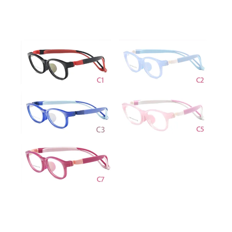 

Hot Selling, Comfortable, Flexible Soft Silica Gel Optical Glasses Frame For Kids Glasses