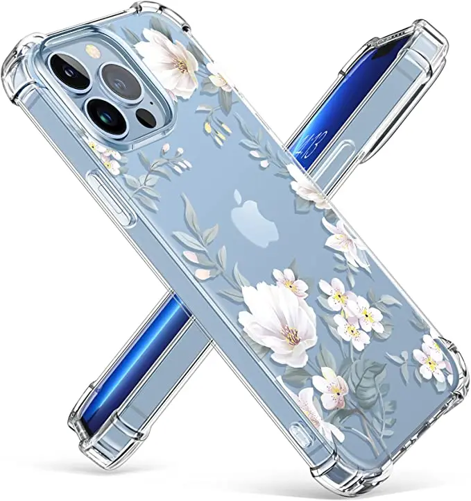 

Custom Printed Soft Transparent Clear Phone Case Flowers Custodia per for iPhone 12 11 X Case Cover for iPhone 13 Pro Max Case