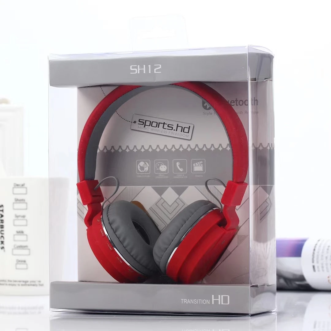 

factory wholesale stereo headset wireless good bass headphone wireless headset SH12