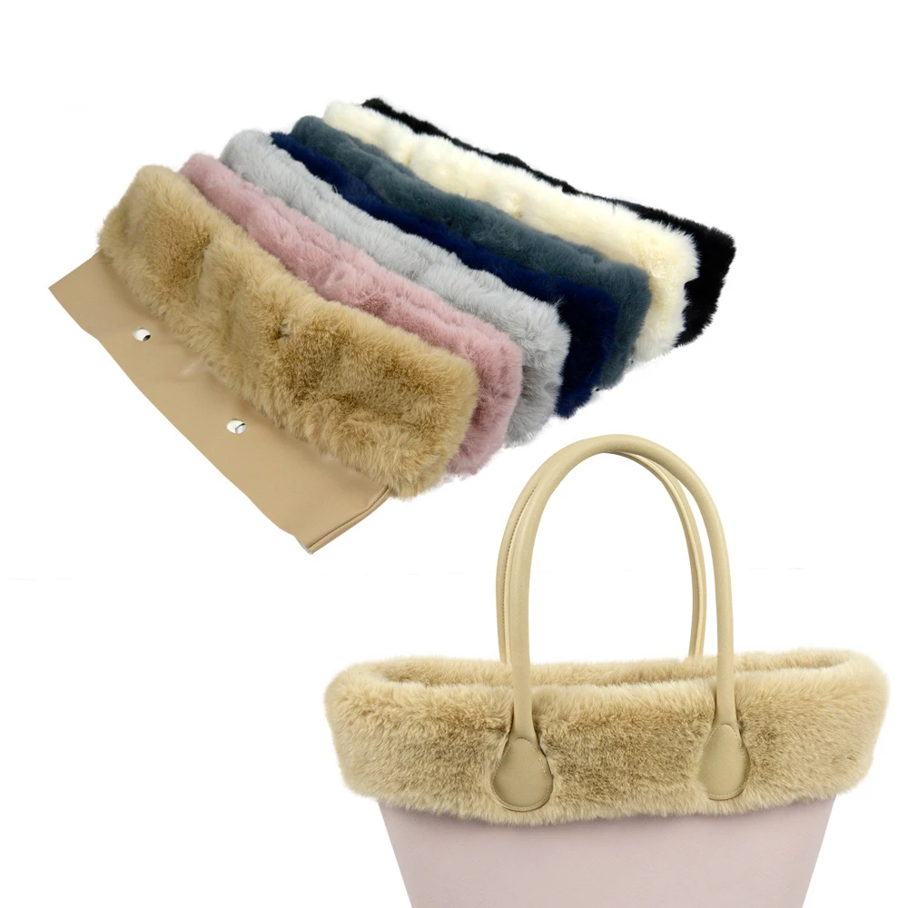 

2021 Faux Rex Rabbit Fur Plush Trim for O BAG Thermal Plush Decoration Fit for Urban Obag For Winter