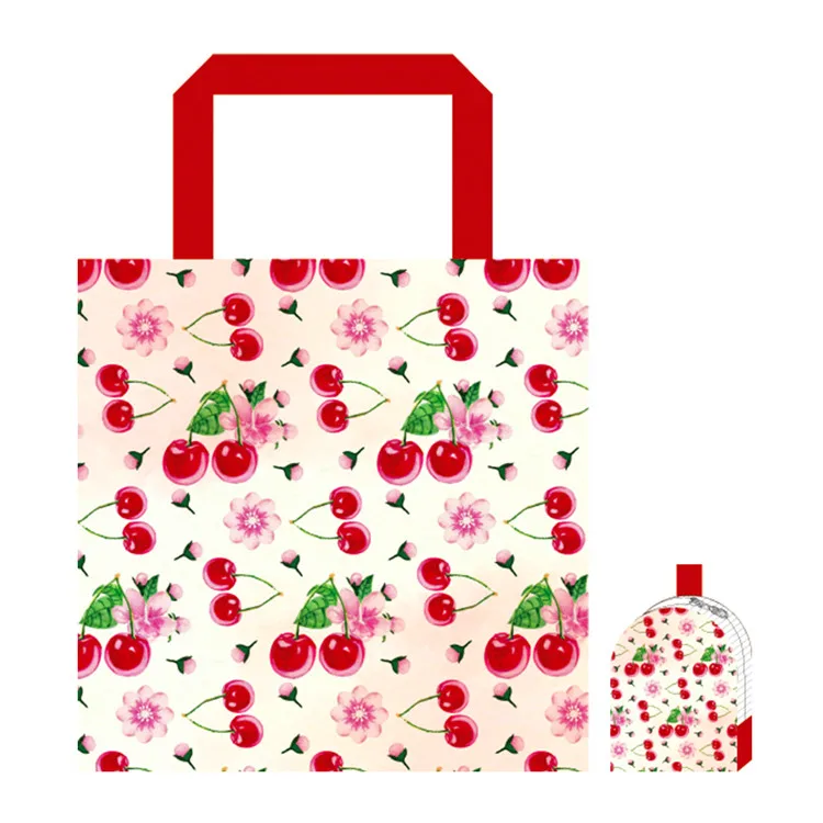 

Wholesale Reusable Grocery Polyester Foldable Shopping Bag With Custom Logo, Customized color