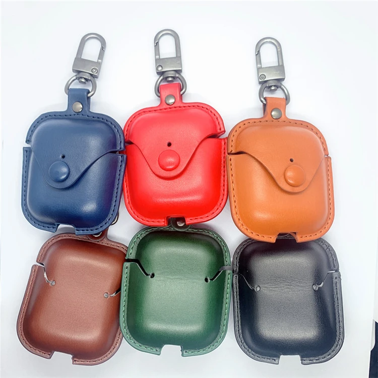 

For Airpods 3 Charging Case Cover,PU Leather Case Cover Bag Pouch Accessories For Airpods 1/2 with keychain