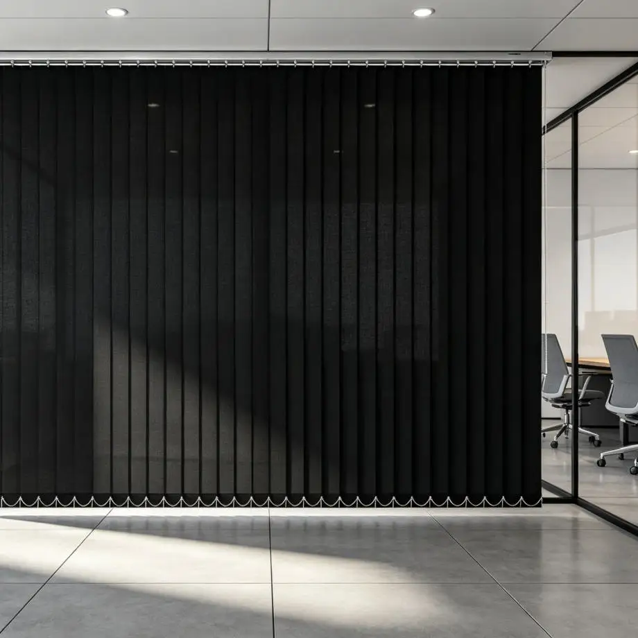 ZSTARR Modern French Windows Blackout Feature Pinhole Technique Contemporary Design Motor Electric Roller Shades Vertical Blinds
