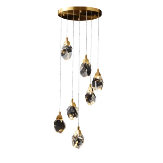 fixtures lamp scandinavian gold  lighting 120 80 led crystal pendant light