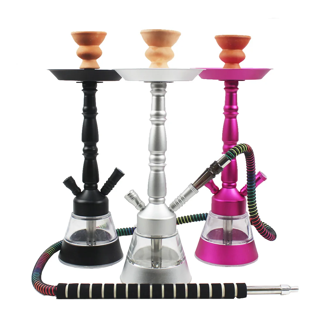 

WOYU dubai aluminum sheesha narguile chicha pipes shisha hookah, Silver, black, purple