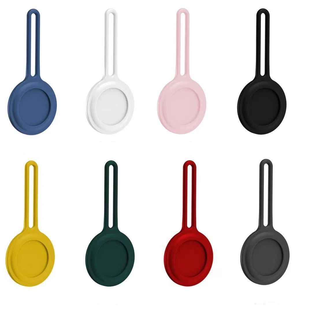 

Customized LOGO Silicone Air Tag Case Cover Keychain Key Ring Clip Holder For Apple Airtags Case For Airtag