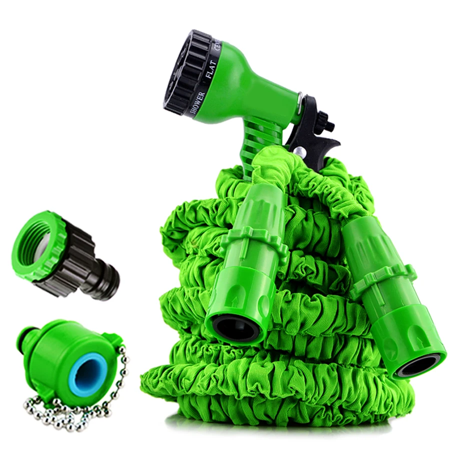 
Expandable flexible Garden hose Water Hose 25 50 75 100 150 FT with Spray Nozzle 7 function gun M0229 