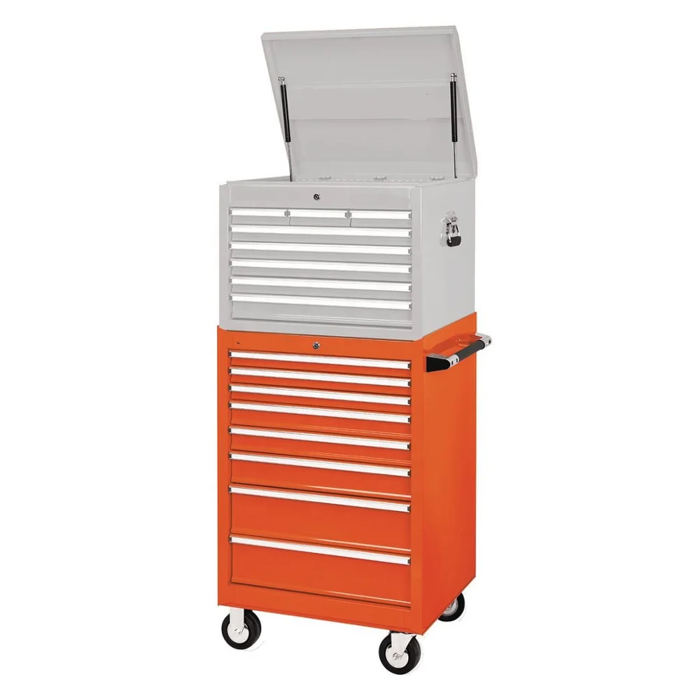 Wholesale Workshop Garage Warehouse Storage Rolling Metal Tool Cabinet with Top Chest Removable Tool Box factory