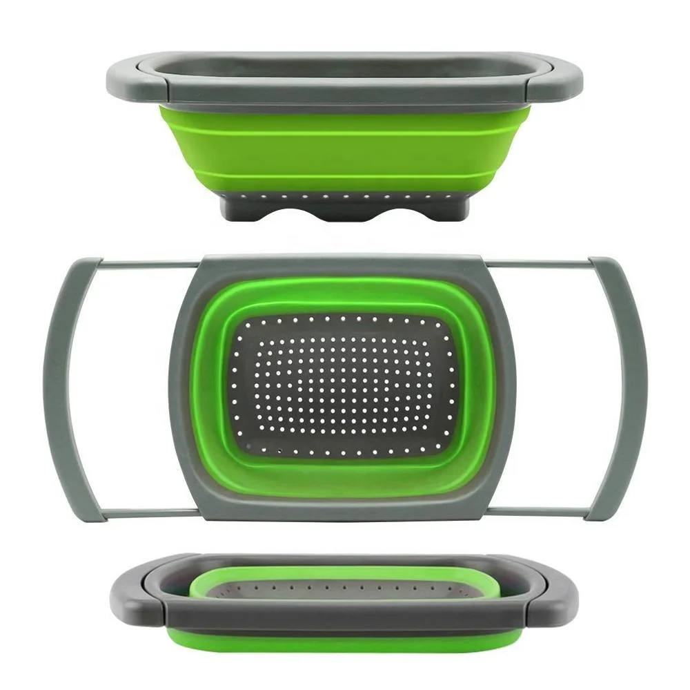 Colander Collapsible Colander Strainer Over the Sink Vegtable/Fruit Colanders Strainers With Extendable Handles