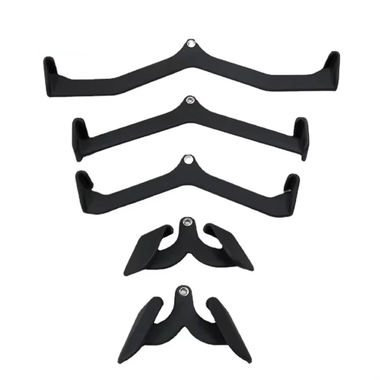 ZHOYA Wholesale Gym Handle Cable Fitness Body Building Mag Grip Lat Pull Bar 5pcs Set Weight Lifting Mag Handle Bar Steel