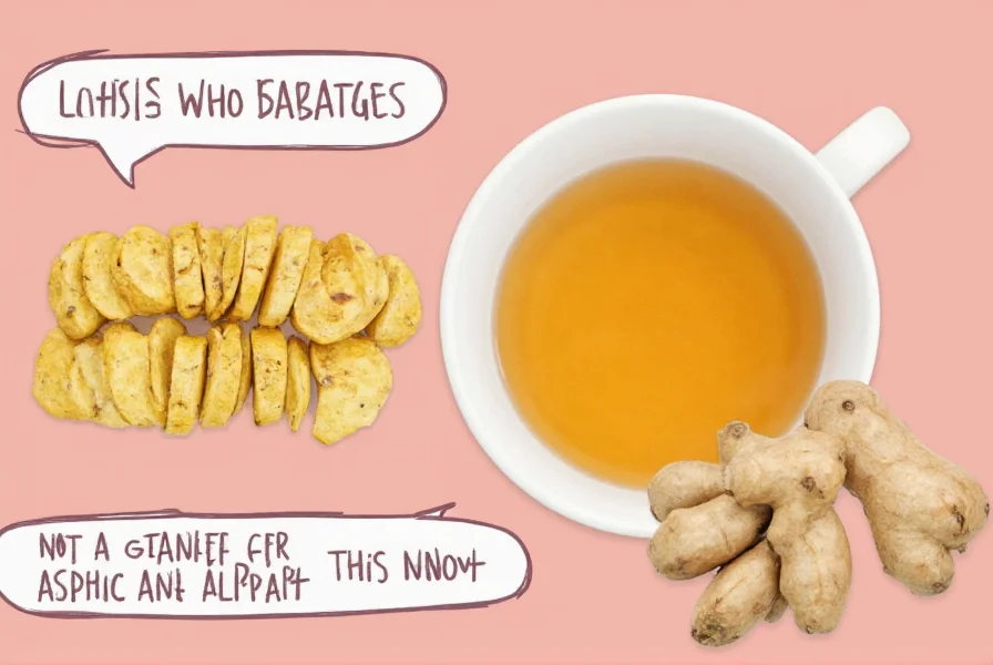 Ginger tea cup with lemon slice and fresh ginger