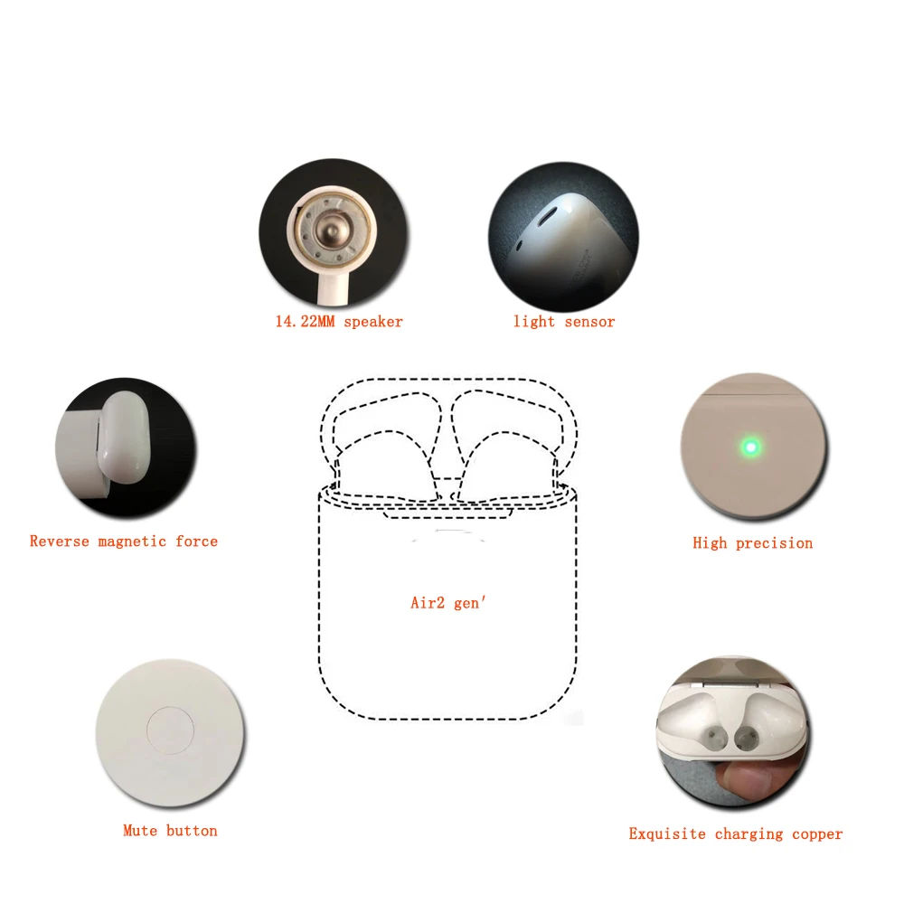 

i500 tws earphones gen2 airoha 1536 super clone original original tws 1:1 air 2 pro 3 earbuds airoha 1536