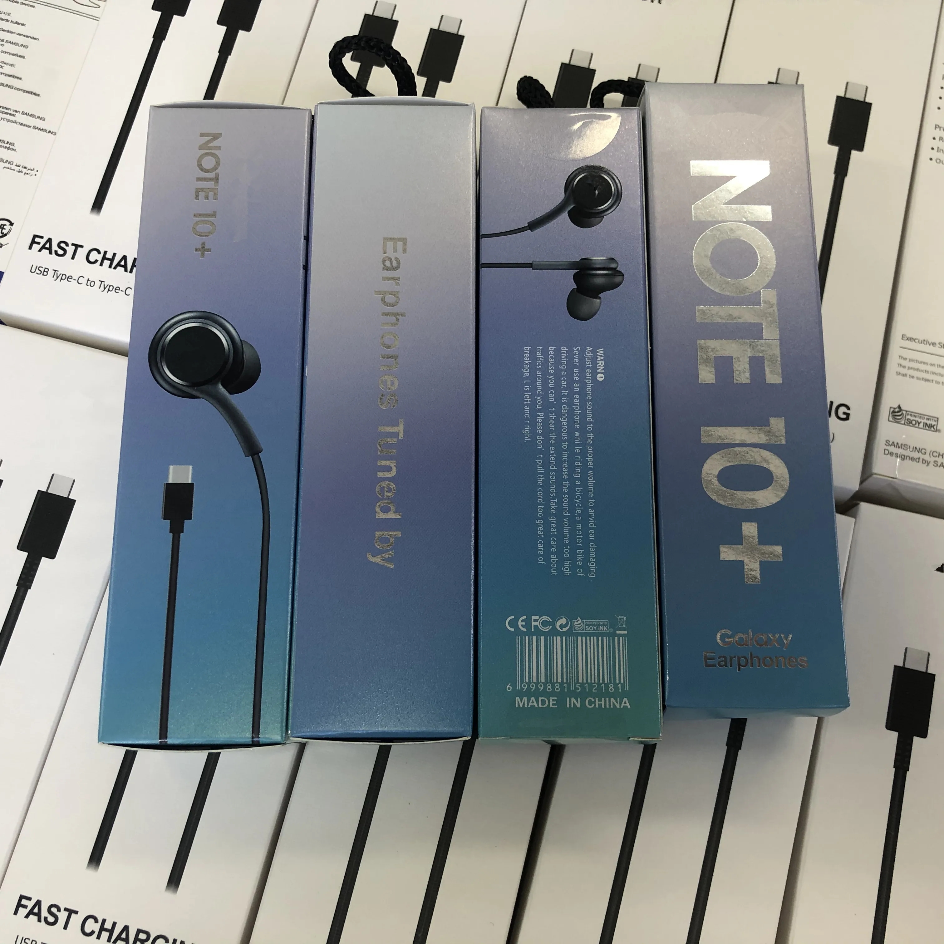 

Wholesale Earphones Type-c EO-IG955 USB-C Jack In-ear Stereo Headphone for Samsung Note 10, Black