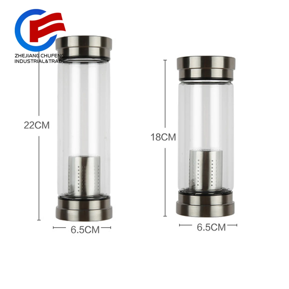 Glass Tea Infuser Bottle Bamboo Water Bottle Teacup With Filter Amazon