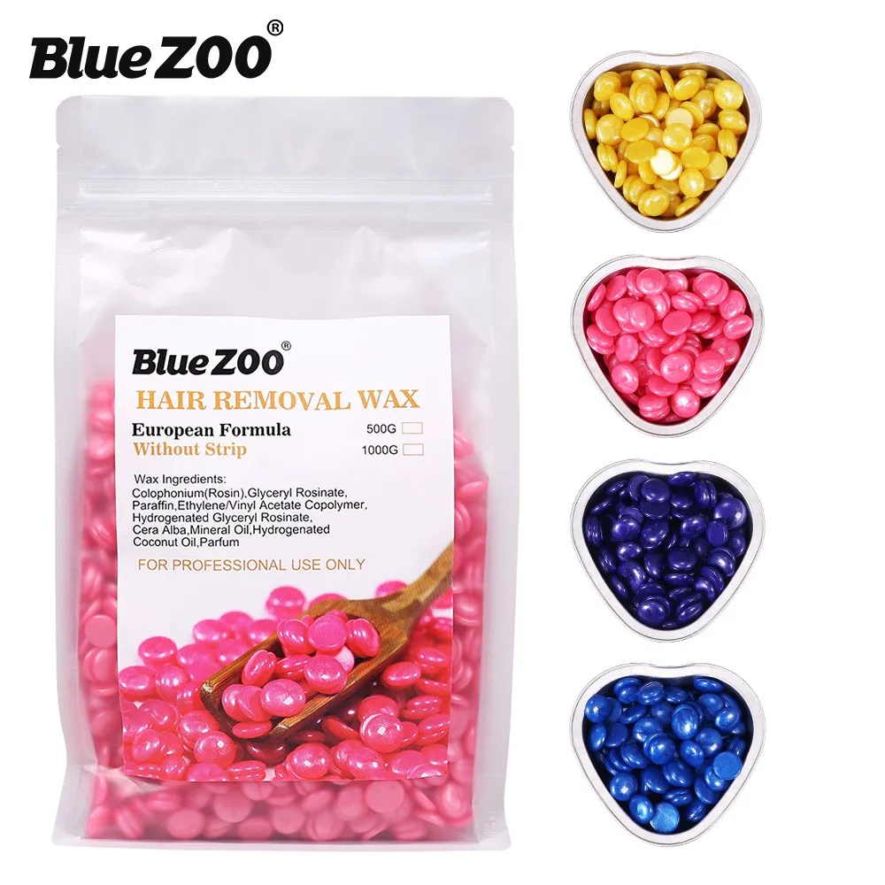 

BlueZOO 500g hair removal wax bean painless pearlescent depilatory wax beans hard wax hair removal for women men