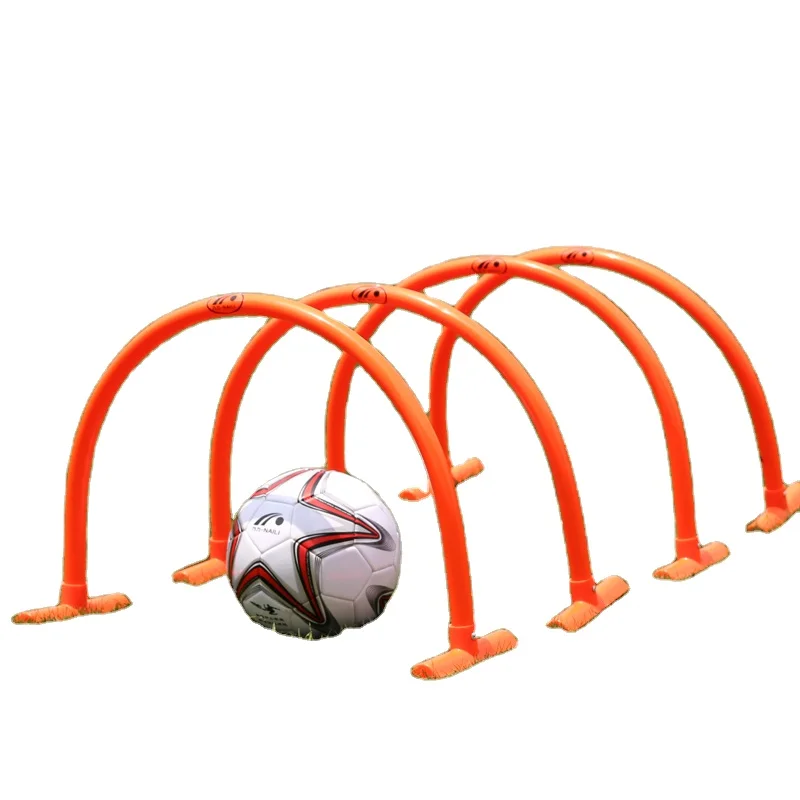

Factory wholesale high quality pvc material soccer training equipment arch goal kid mini Movable football obstacle arch GOAL, Red/green