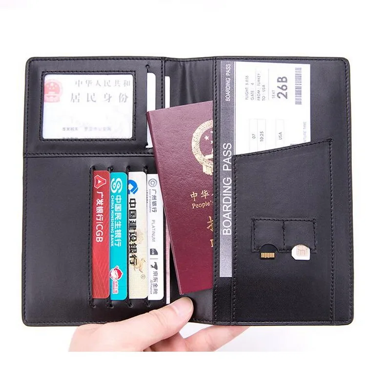 

High Quality Travel Business Ticket Organizer Pouch RFID Blocking Passport Holder Passport Wallet Card Holder, Custom patterns