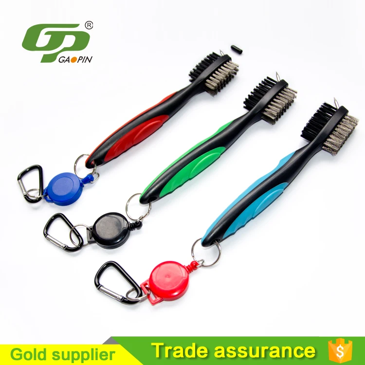

High Quality Golf Club Brush Tool Cleaning Brush, Black,red, green , blue, etc