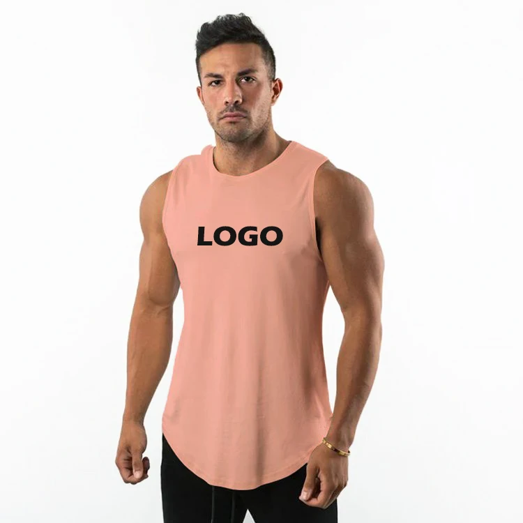 

High Quality Cotton Muscle Athletic Tank Tops Custom Logo Casual Gym Vest For Men