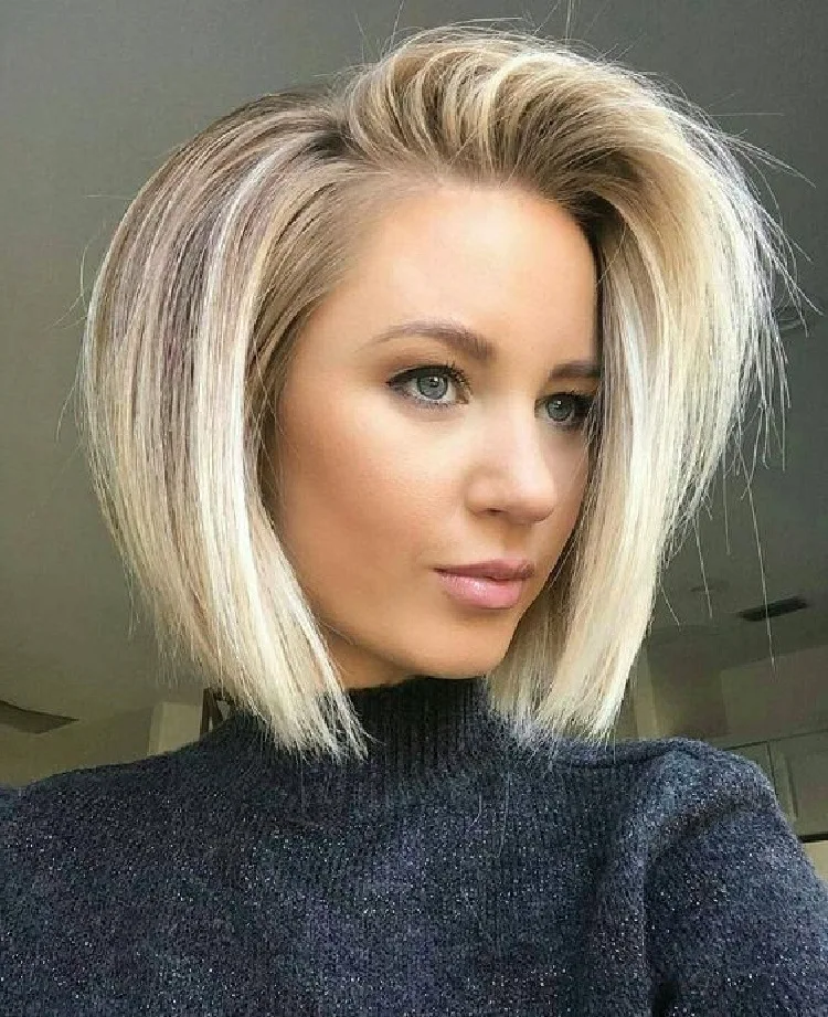 

Dropshipping Fashion Wig Women's Short Hair Partial Dyed Bobhaircut Gradient Golden Short Straight Hair Real Human Hair