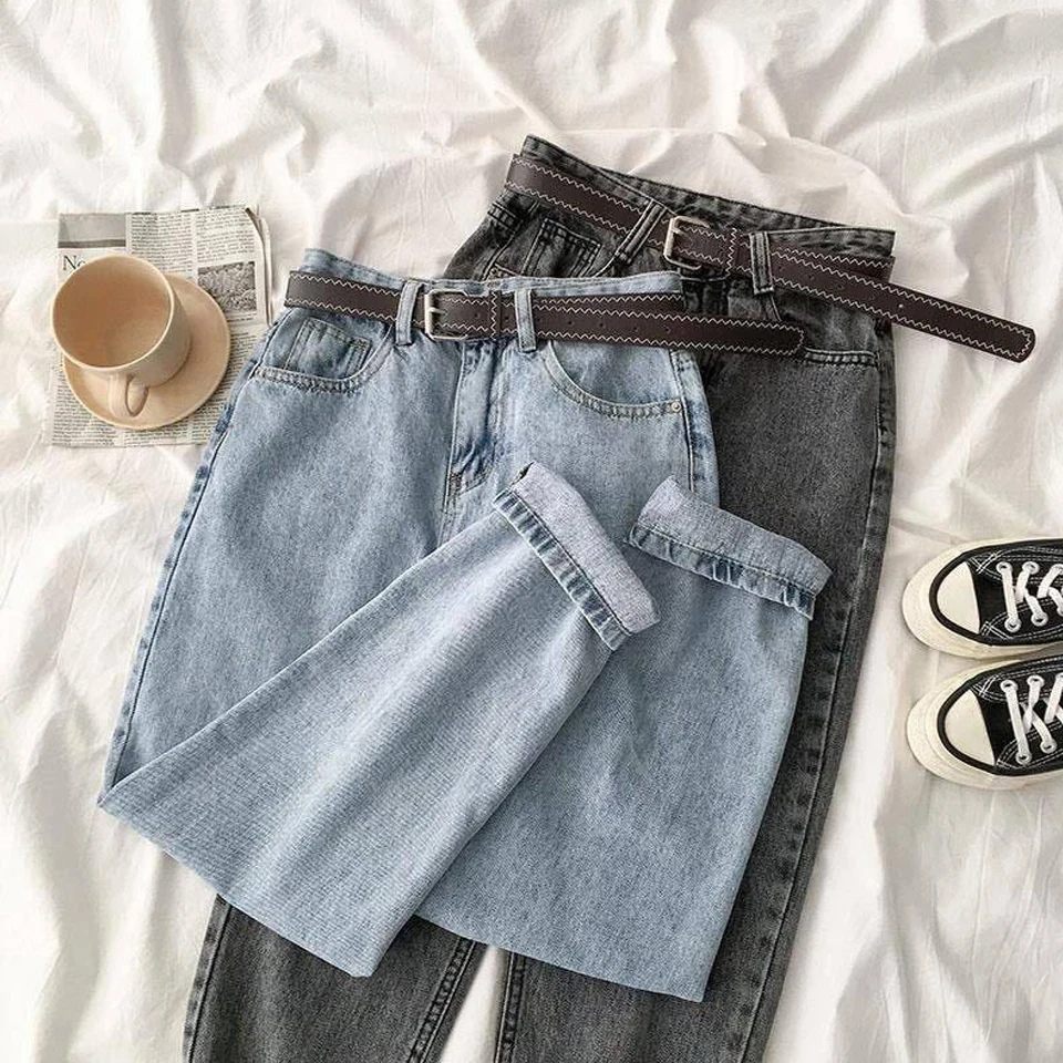 

Women's Jeans Women Casual High Waist Mom Jeans Ladies Skinny Denim Trousers Pants