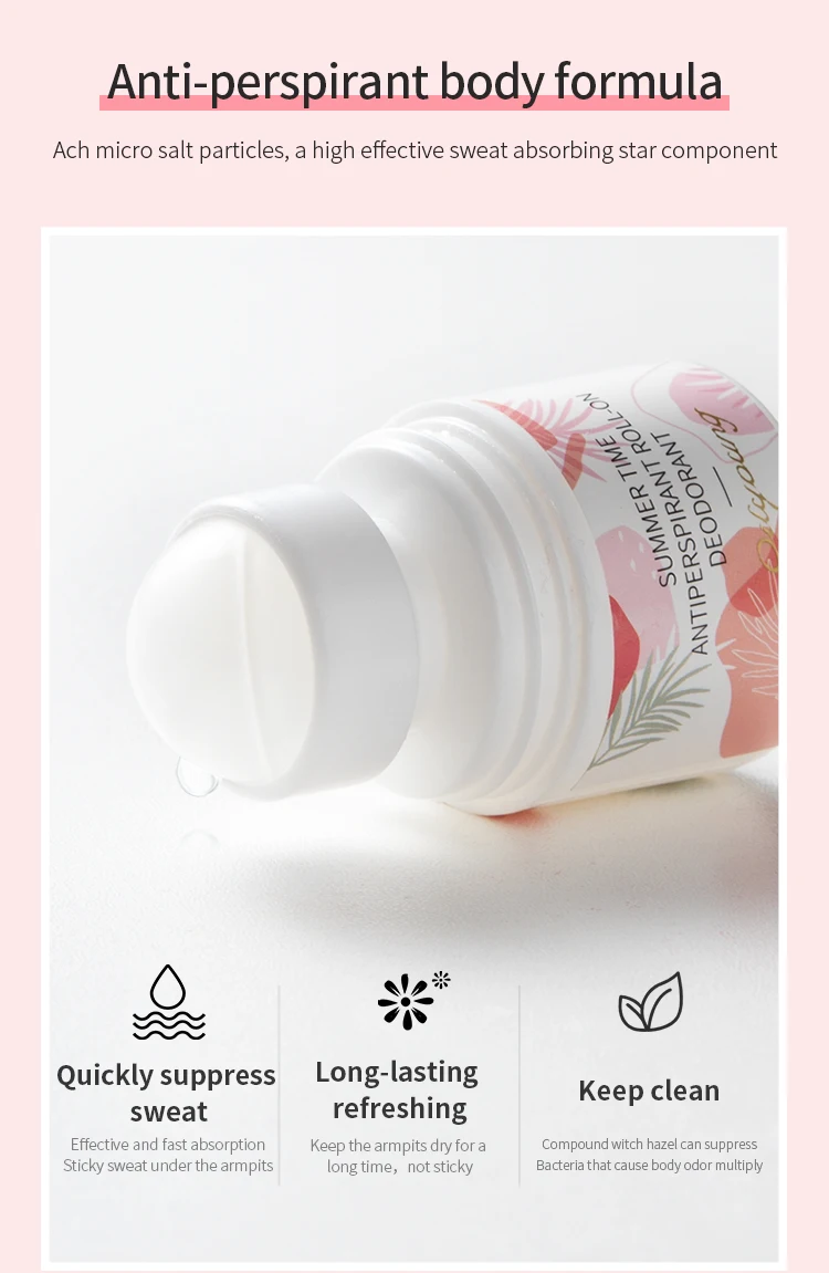 Private Label Antiperspiran Deodorizer Natural Rollon Deodorant