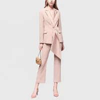 

Custom Autumn Two pieces Long Sleeve Women Blazer Pants Suit Formal Ladies Office Suits