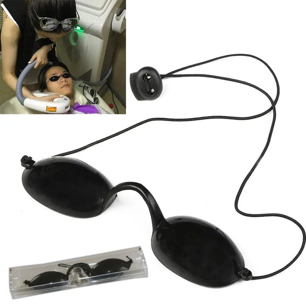 

EG002 silicone Laser PDT IPL LED light face masks with eye protection glasses phototherapy eye protector, Black