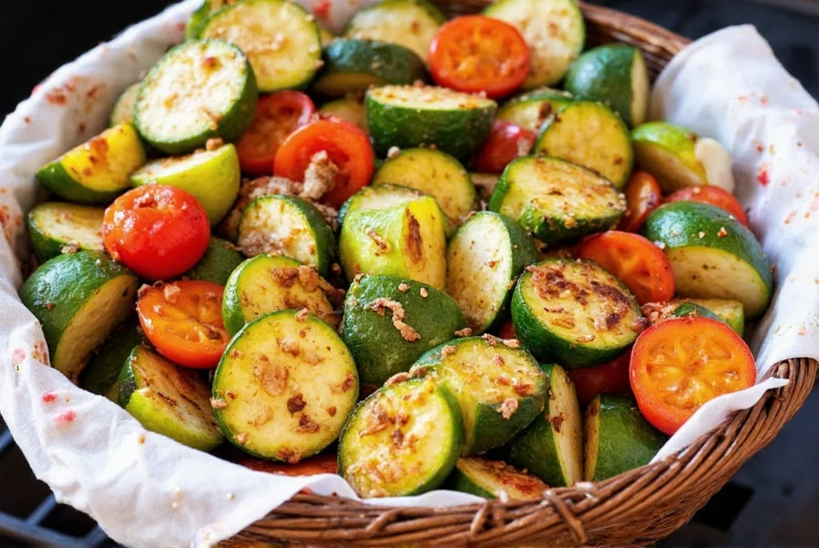 Fresh herbs sprinkled over grilled vegetables