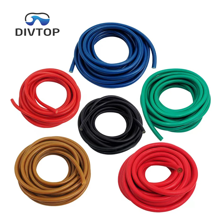 

100% Latex Raw Metrial 16mm Speargun Bands, Sling Latex Rubber Tubing Spearfishing Rubber Bands, Black red blue customized