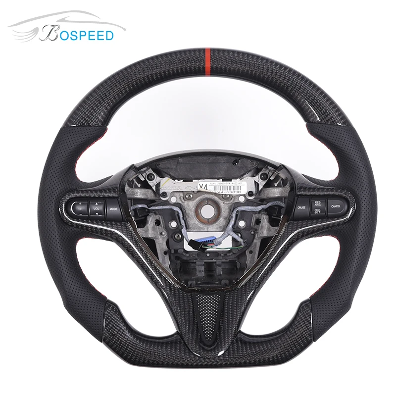 

Carbon fiber steering wheel for Honda Civic type r old model steering wheel with red center line on 12 o'clock