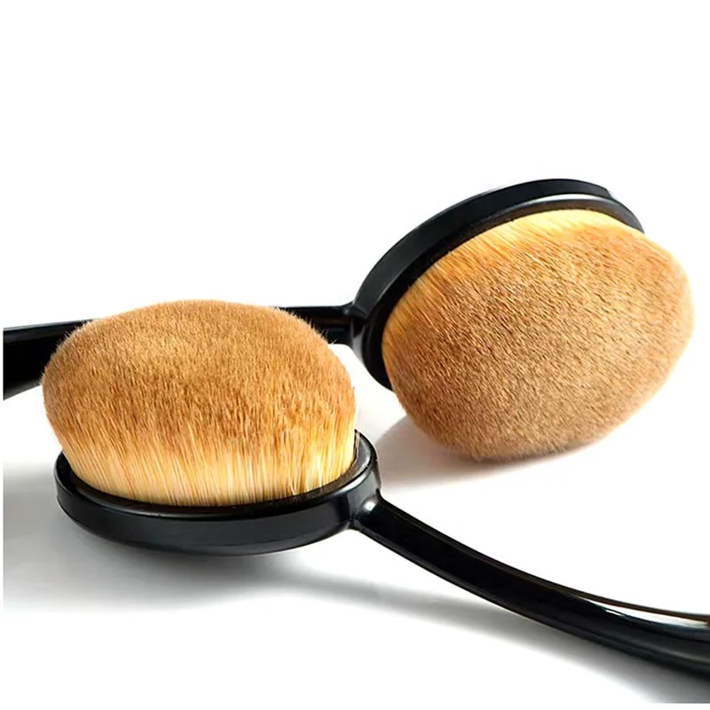 

Hot Sale Super Soft Toothbrush Shape Foundation Blush Makeup Brush with Cover Black Professional Woman Man Skin Facial Machine