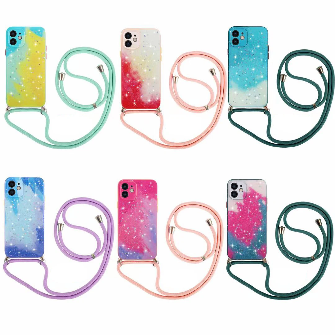 

2021 Fashion Phone Case For iphone Case 12 With Lanyard Necklace Strap
