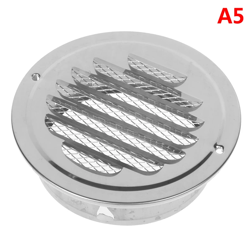 

Stainless Steel Exterior Wall Air Vent Grille Round Ducting Ventilation Grilles 70/80/100/120MM