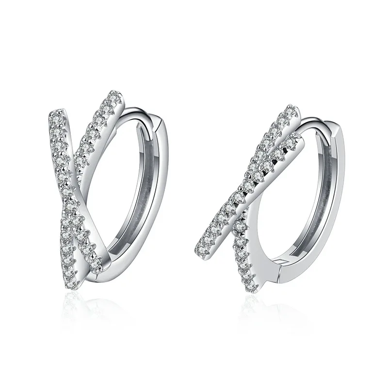 S925 Silver Moissanite Charm Earrings Classic Style Women's Jewelry for Wedding & Anniversary