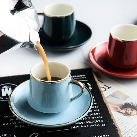 

new easy living goods ceramic coffee mug set espresso cups and saucers sets