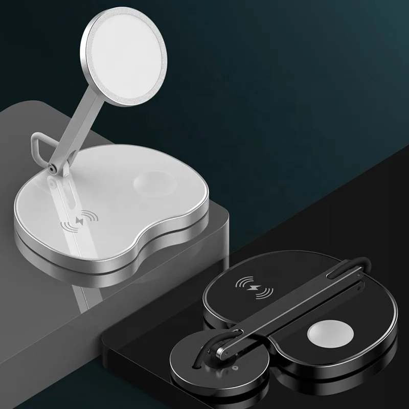 

3 in 1 Mag-Safe Wireless Charger 15W Magnetic Docking Station Watch Charger Stand Compatible with iPhone 12/12pro Max