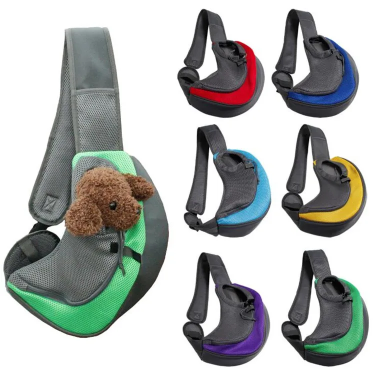 2019 New Breathable Mesh Travel Dog Shoulder Bag Small Dog Sling Front Carrier Comfortable Pet Backpack Carrier Cat Dog Puppy