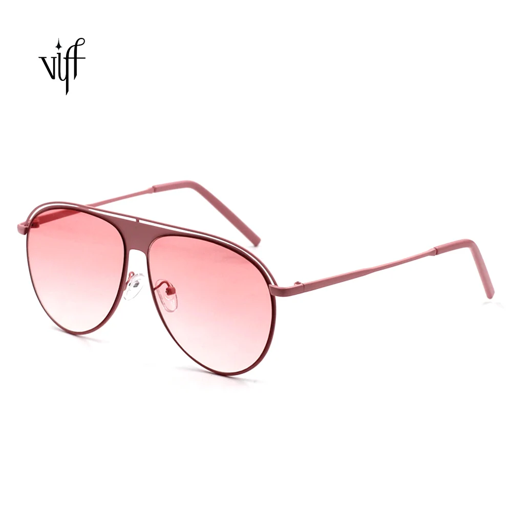 

VIFF Pink Fashion Sunglasses HM19040 Vintage Pilot Style Hot Sales Lentes De Sol, Custom colors