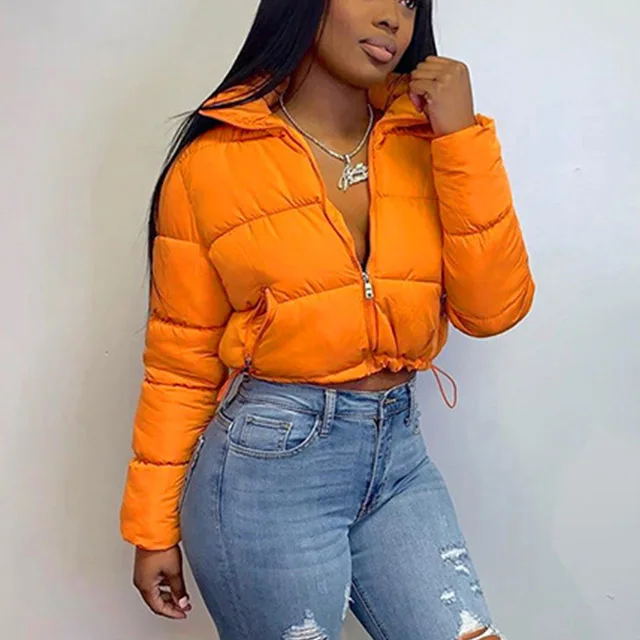 

2021 Winter Long Sleeve Jacket Women Puffy Bubble Coats Jacket EDOSIR Zipper Coat
