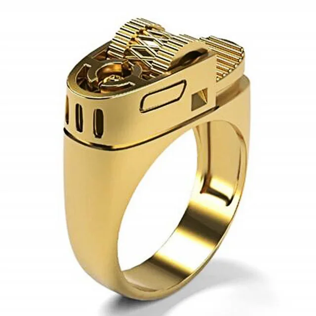 

2021 New Arrival Hip-Hop Ring Temperament Creative Punk Style Chic Korean Style Cigarette Lighter Finger Ring