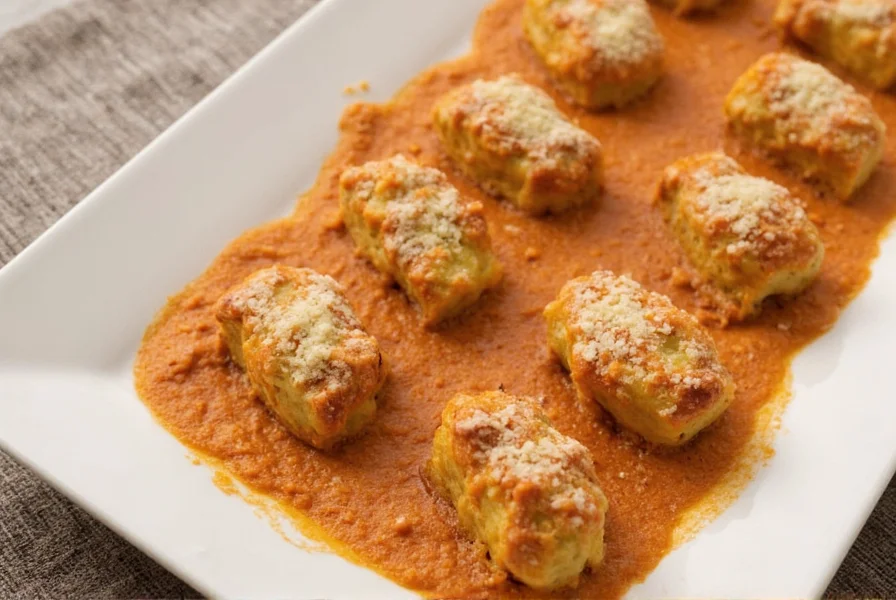 Relleno batter in a pan ready for frying
