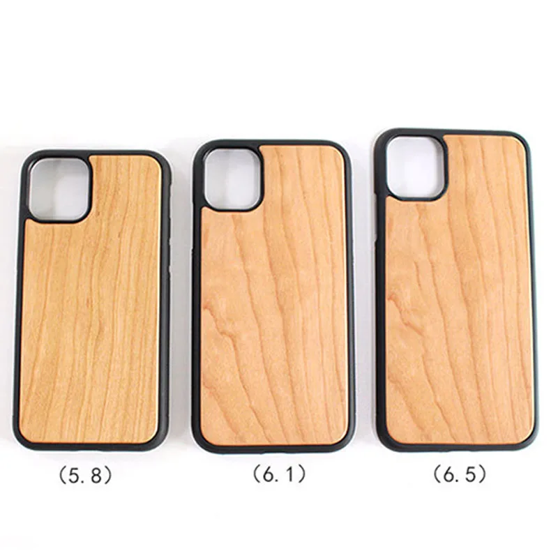 Eco friendly Sublimation Bamboo Wooden Cover for iPhone 11 11R Real Wood Phone Case