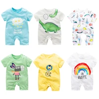 

Custom Wholesale 2019 Short Sleeve Newborn Baby Boys Girls Onesie 100% Organic Cotton Clothes