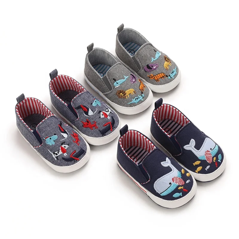 

Slip On Cute Whale Toddler Infant Newborn Girl Boy Walking Baby Casual Shoes