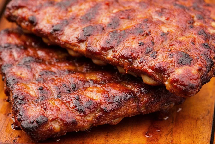 Ribs Smoking in a Smoker