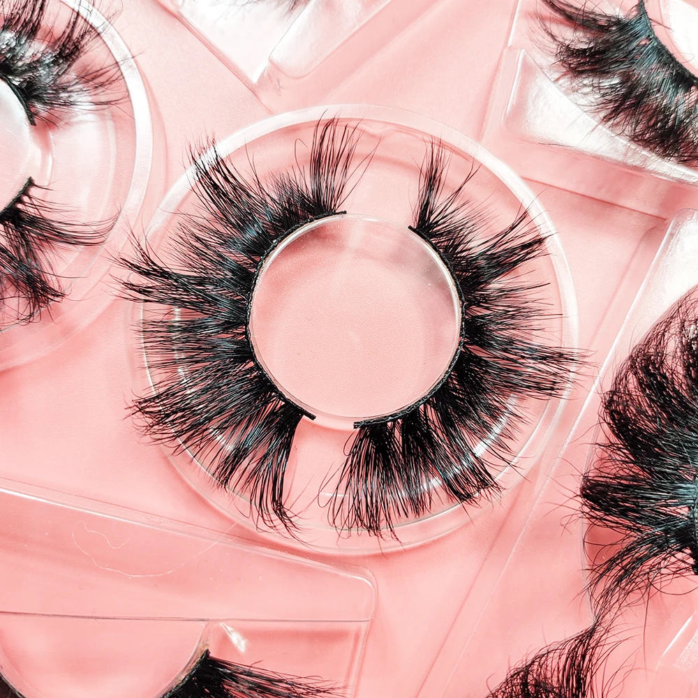 

2021 wholesale 20mm 25mm 3d 5d super fluffy luxury 100% real siberian mink eyelash strips vendor customized box and packging