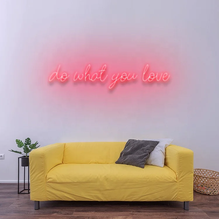 

Koncept Free Drop Shipping 90cm New Arrival advertising 12V flexible letters wall custom do what you love LED neon sign